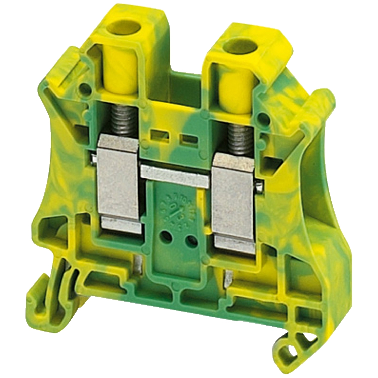 Terminal block, Linergy TR, green-yellow, 10mm, protective earth, 2 points, Set of 50