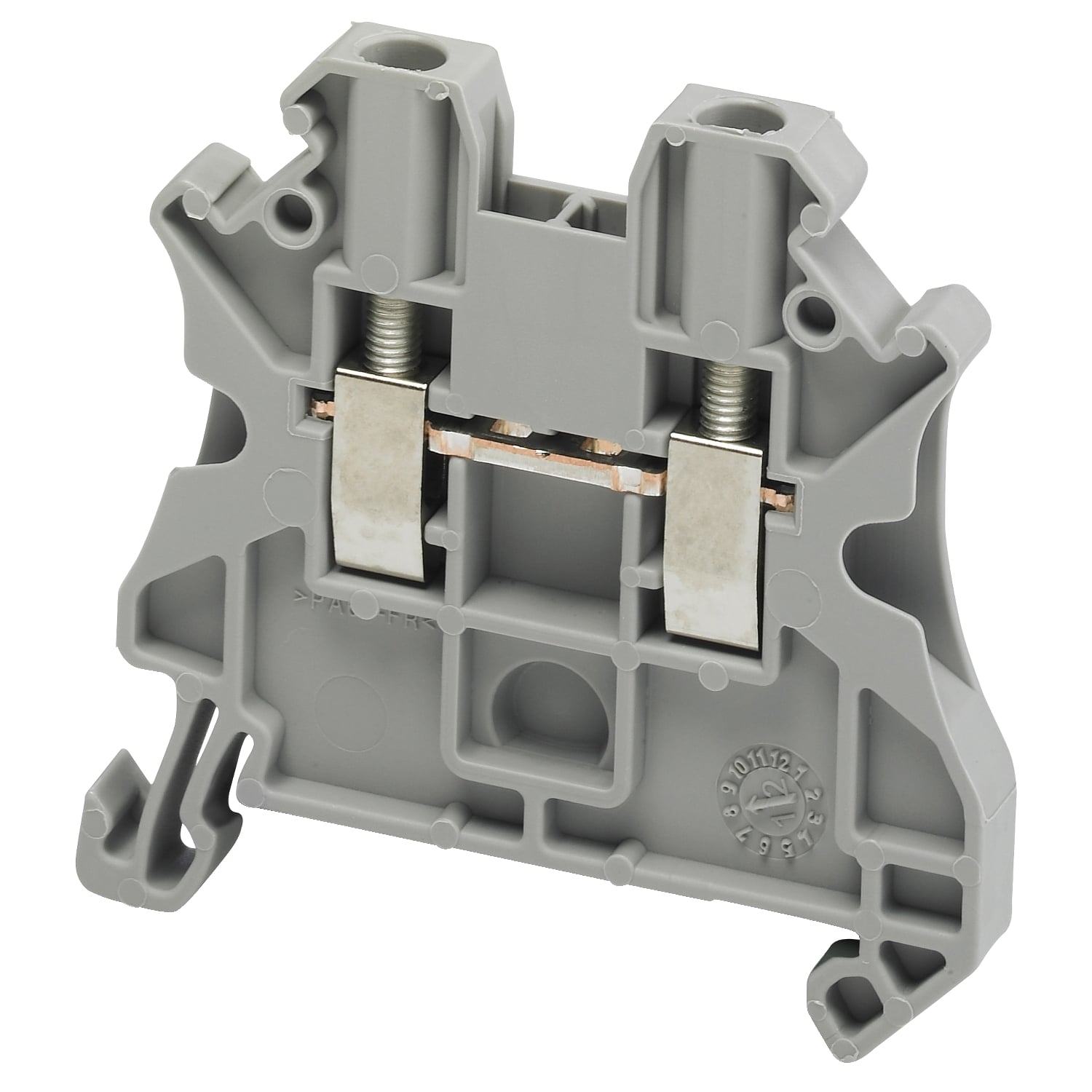 Passthrough Screw Terminal Block; 2 Points, 2.5mm, Grey