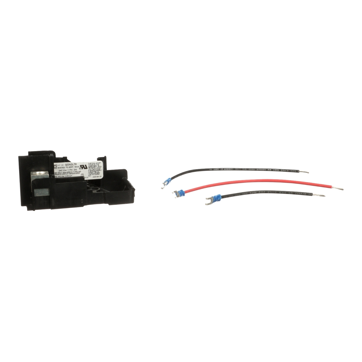 Load center interior, QO, mounting base, 1 phase, 2 spaces, 70A main lugs, OEM