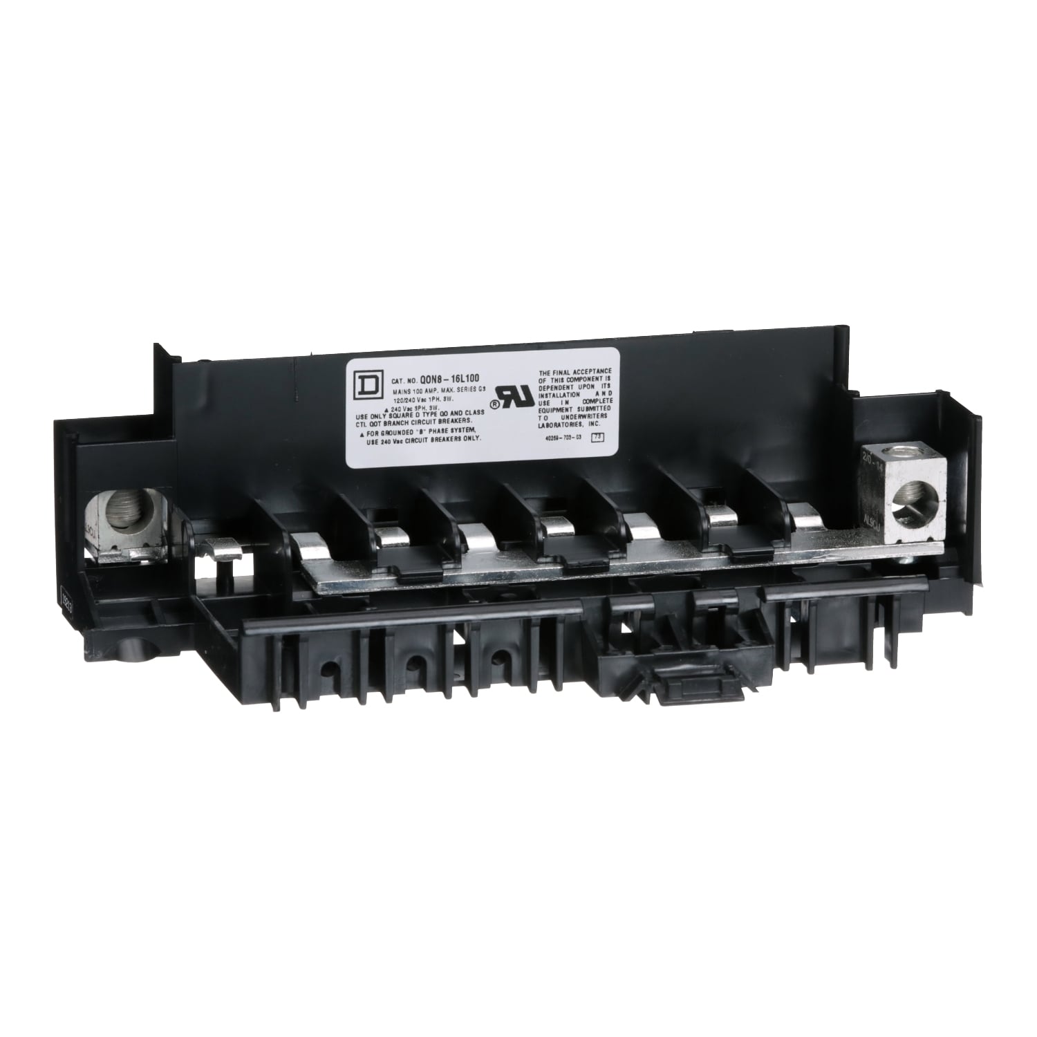 Load center interior, QO, mounting base, 1 phase, 8 spaces, 100A main lugs, OEM