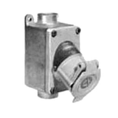 Feed-Through Receptacle, 250 VAC, 20 A, 2-Wire