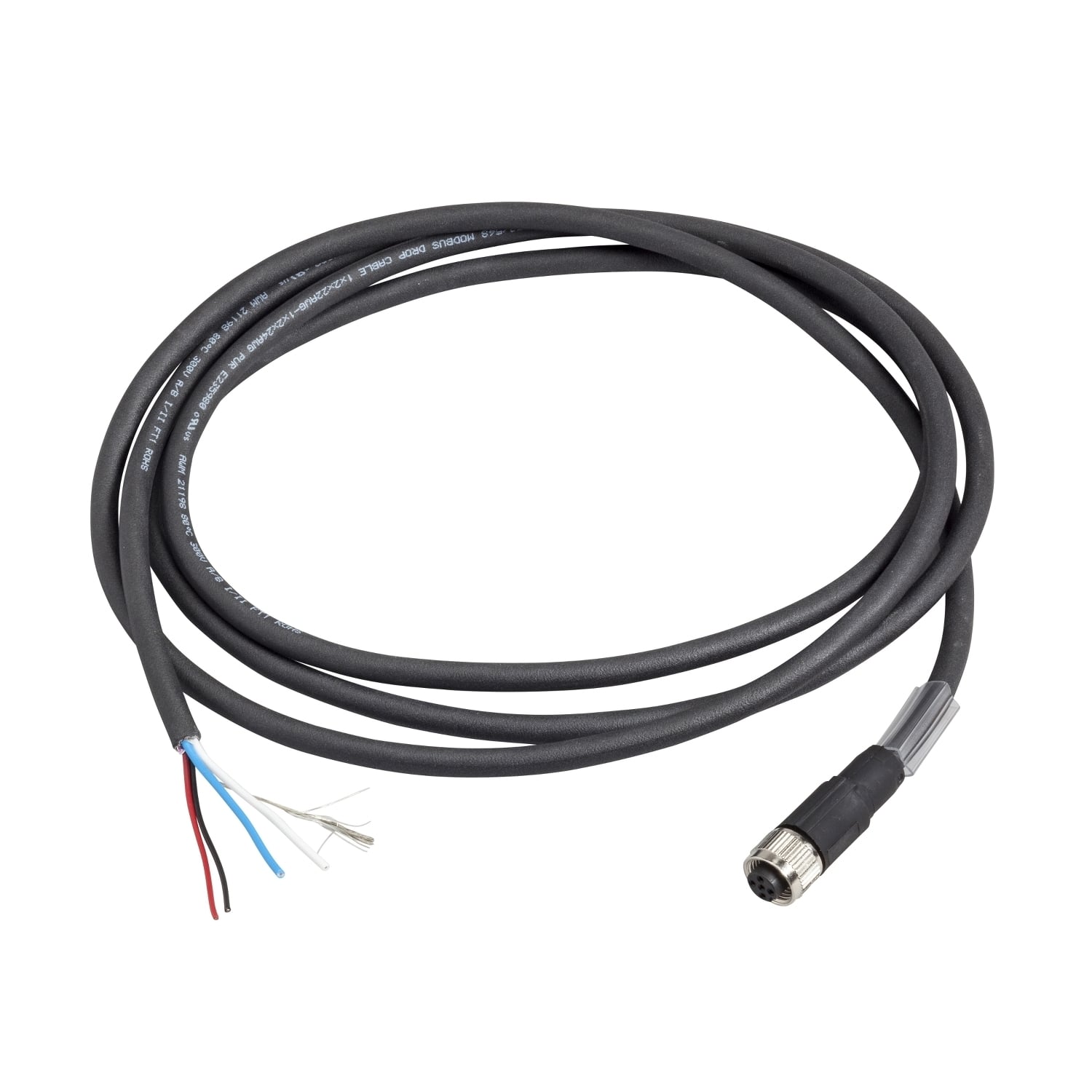 CANopen bus daisy chain cable - angled - M12-A male-female - 2m
