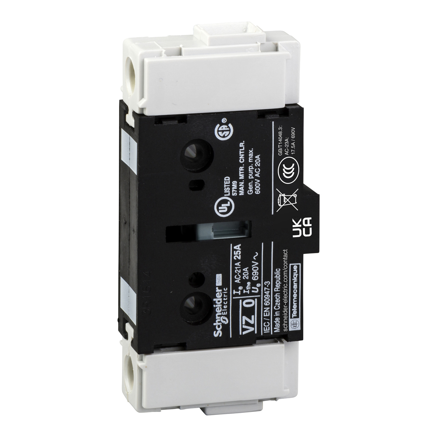 Additional pole,TeSys Control,63A,for V3