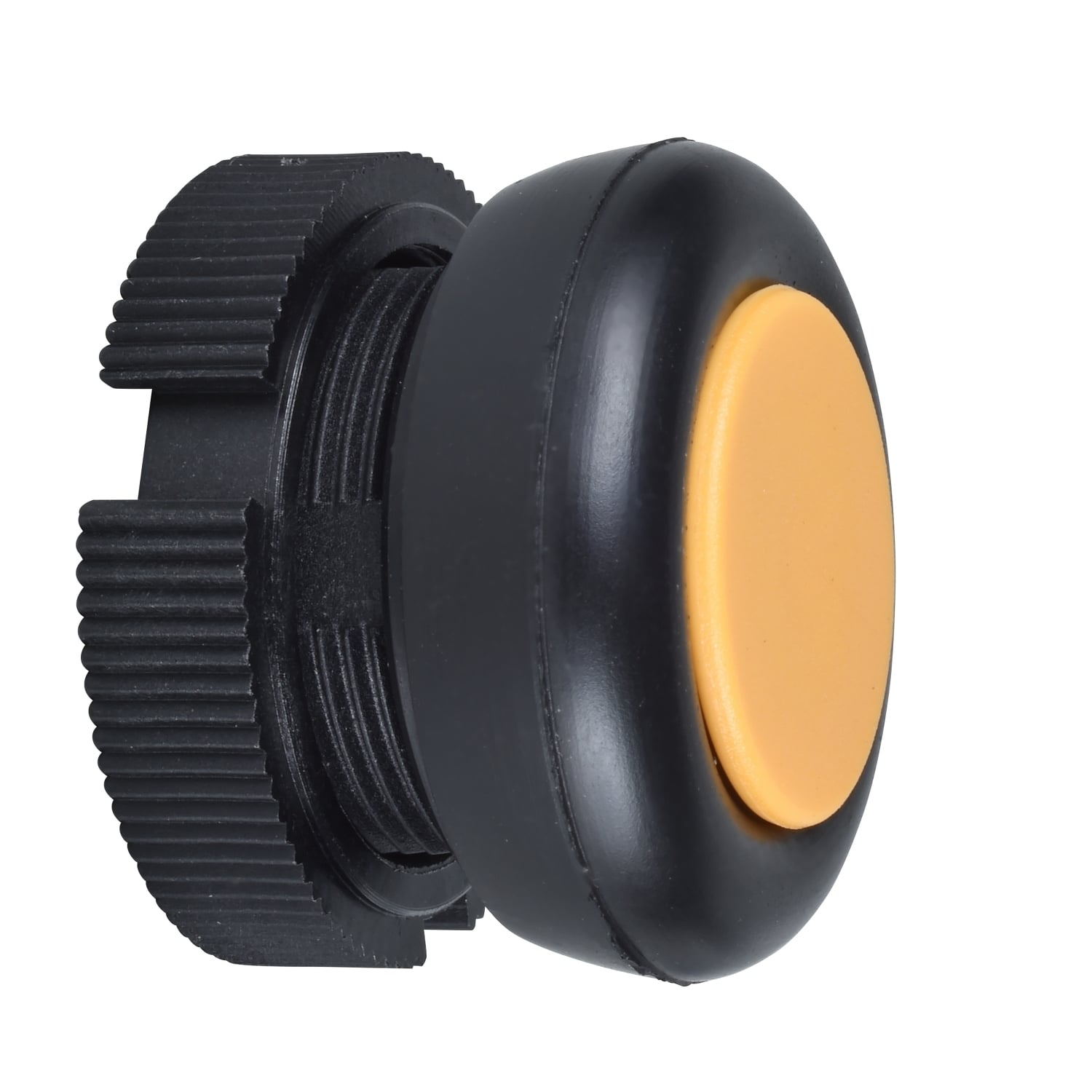 Head for push button, Harmony XAC, plastic, yellow, booted, spring return