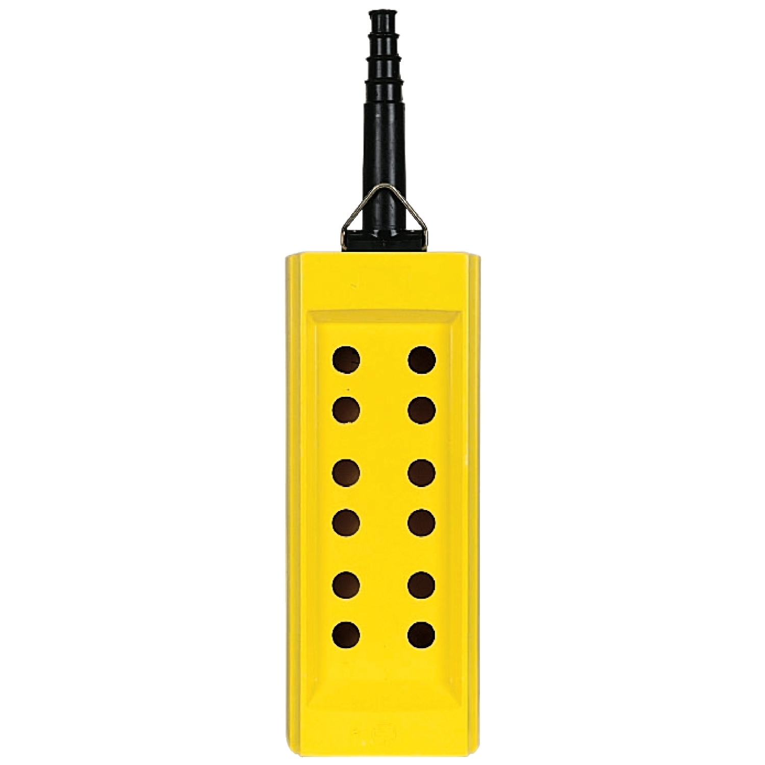 Empty pendant control station, Harmony XAC, plastic, yellow, 12 cut outs,for cable 10?22mm
