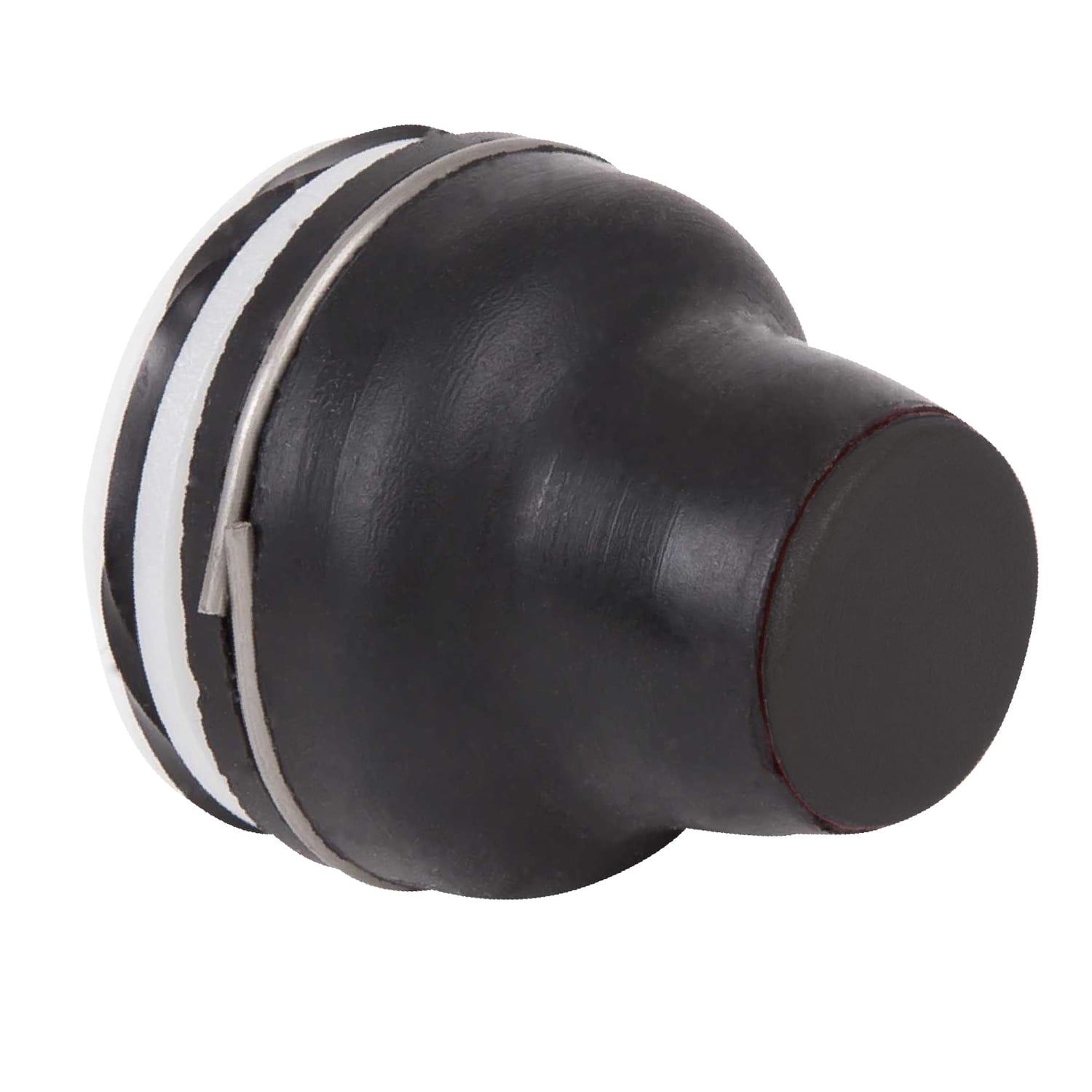 Head for push button, Harmony XAC, plastic, black, booted, operating travel 4mm, 25...+ 70 degree C