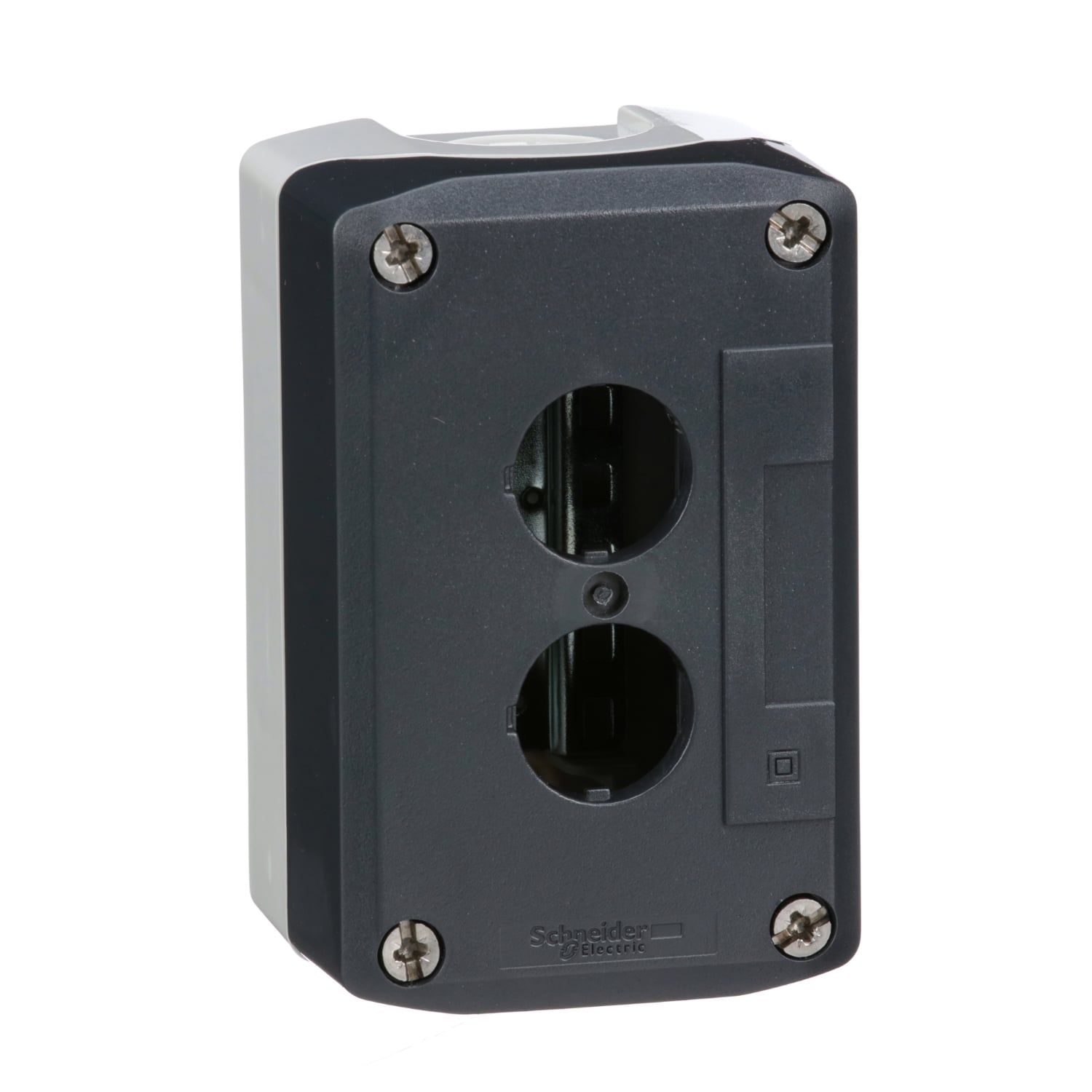 Harmony, enclosure, dark grey lid with light grey base, 2 openings, UL/CSA certified