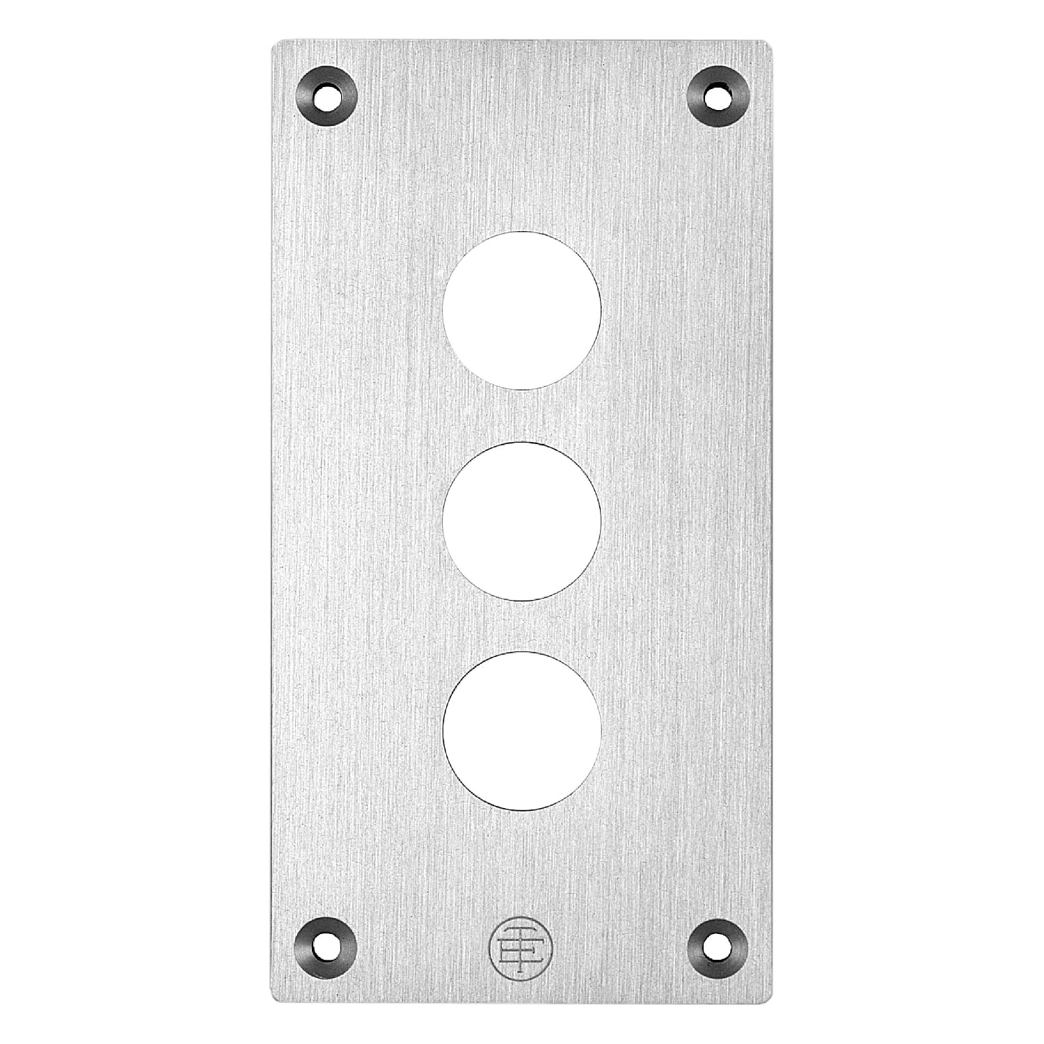 Front plate with fixing screws, Harmony XAP, metal, 3 cut-outs, 22mm, 72 x 138 mm