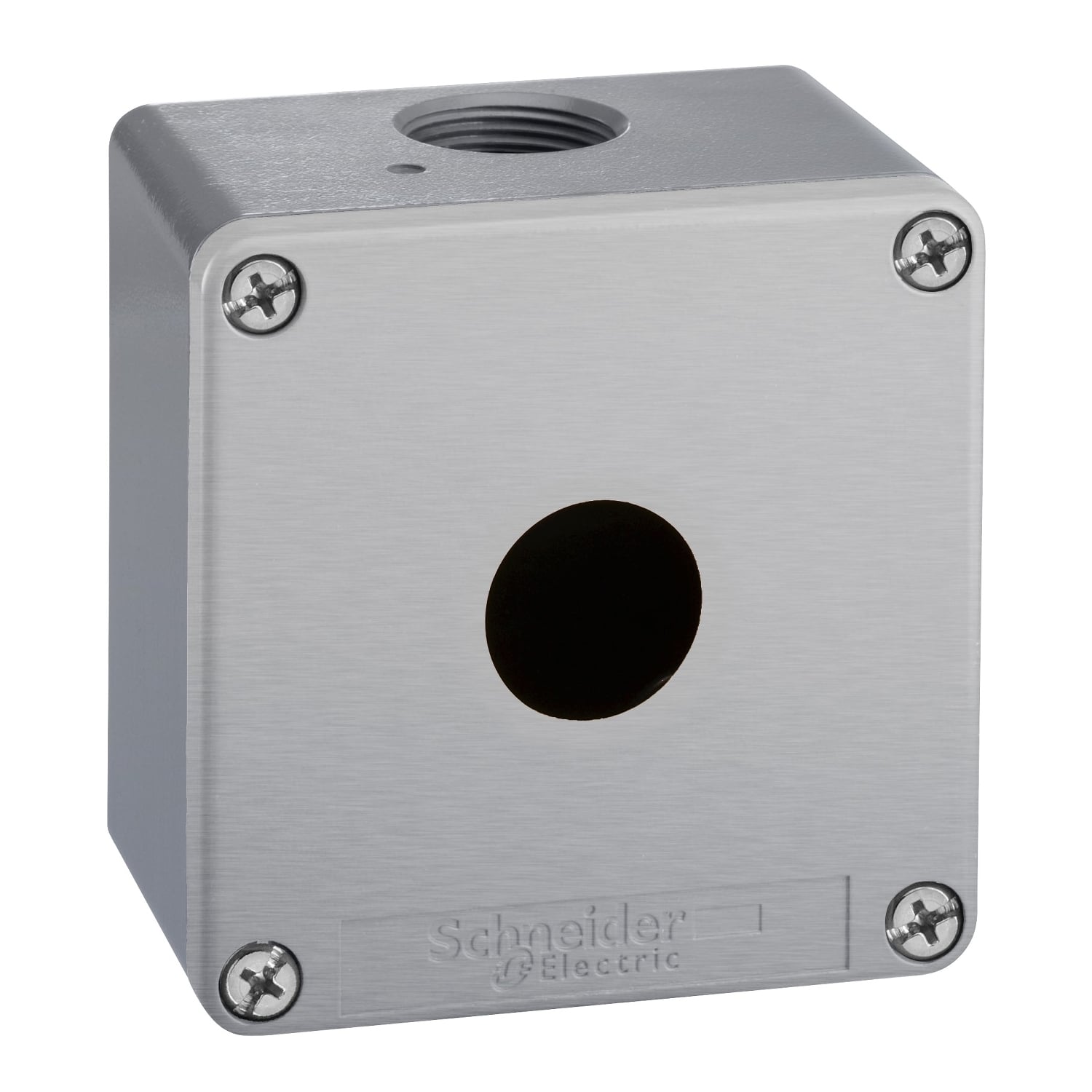 Die cast empty control station, Harmony XAP, XB2 SL, zinc alloy, grey, 1 cut out, 22mm, 80x80 x77mm