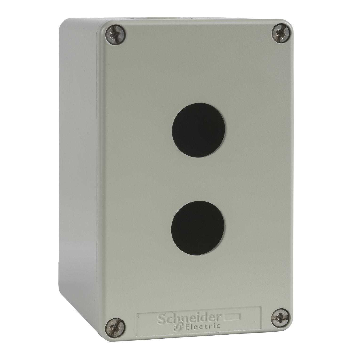 Die cast empty control station, Harmony XAP, XB2 SL, zinc alloy, grey, 2 cut outs, 22mm, 80x130x77mm