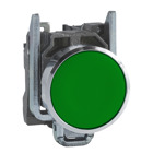 Harmony, 22mm push button, green flush, spring return, 1 NO, unmarked
