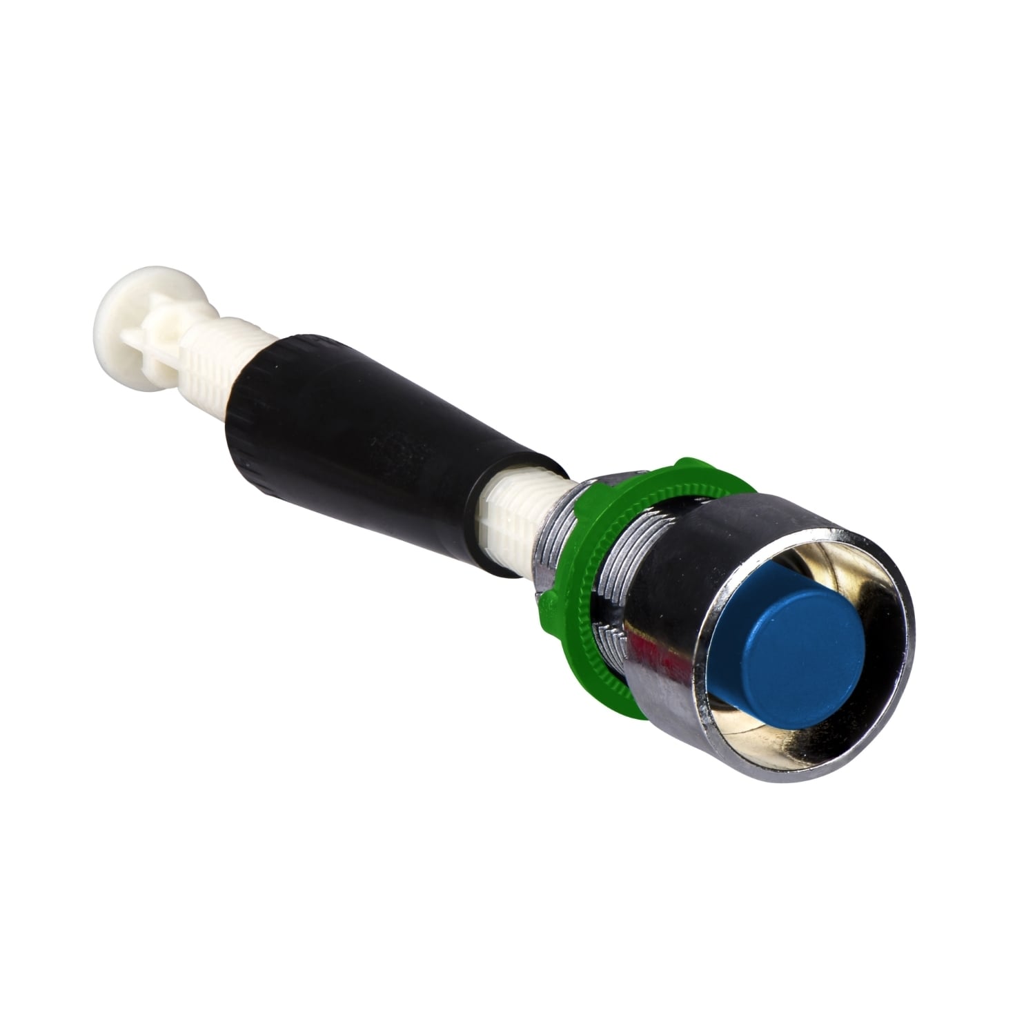 Manual overload reset push button, Harmony XB4, blue flush, 22mm, for 30...130 mm actuation distance