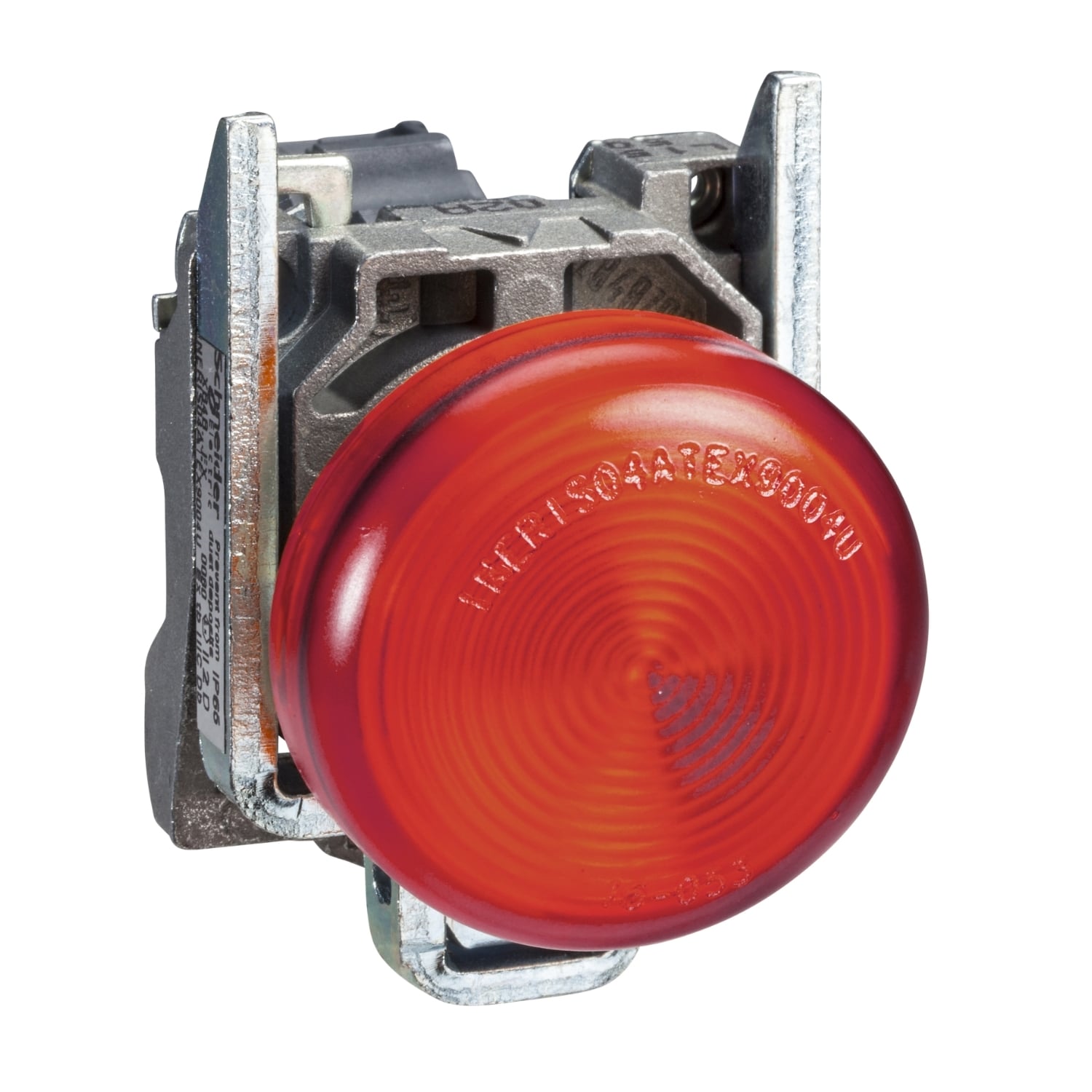Pilot light, Harmony XB4, metal, red, 22mm, plain lens with BA9s bulb, lt 250V