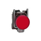 Pilot light, Harmony XB4,metal, red, 22mm, universal LED, plain lens, 110120V AC