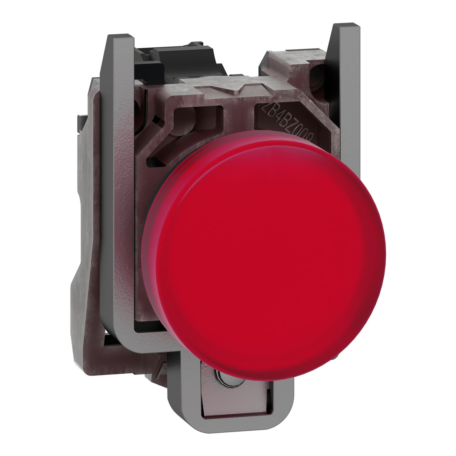 Pilot light, Harmony XB4,metal, red, 22mm, universal LED, plain lens, 110?120V AC