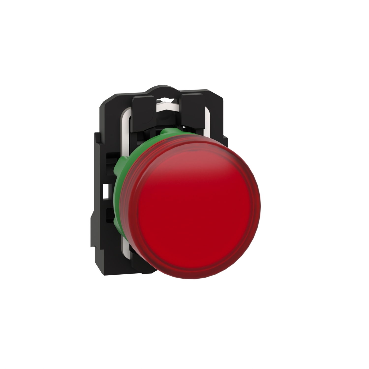 pilot light, Harmony XB5, grey plastic, red, 22mm, universal LED, plain lens, 24V AC DC