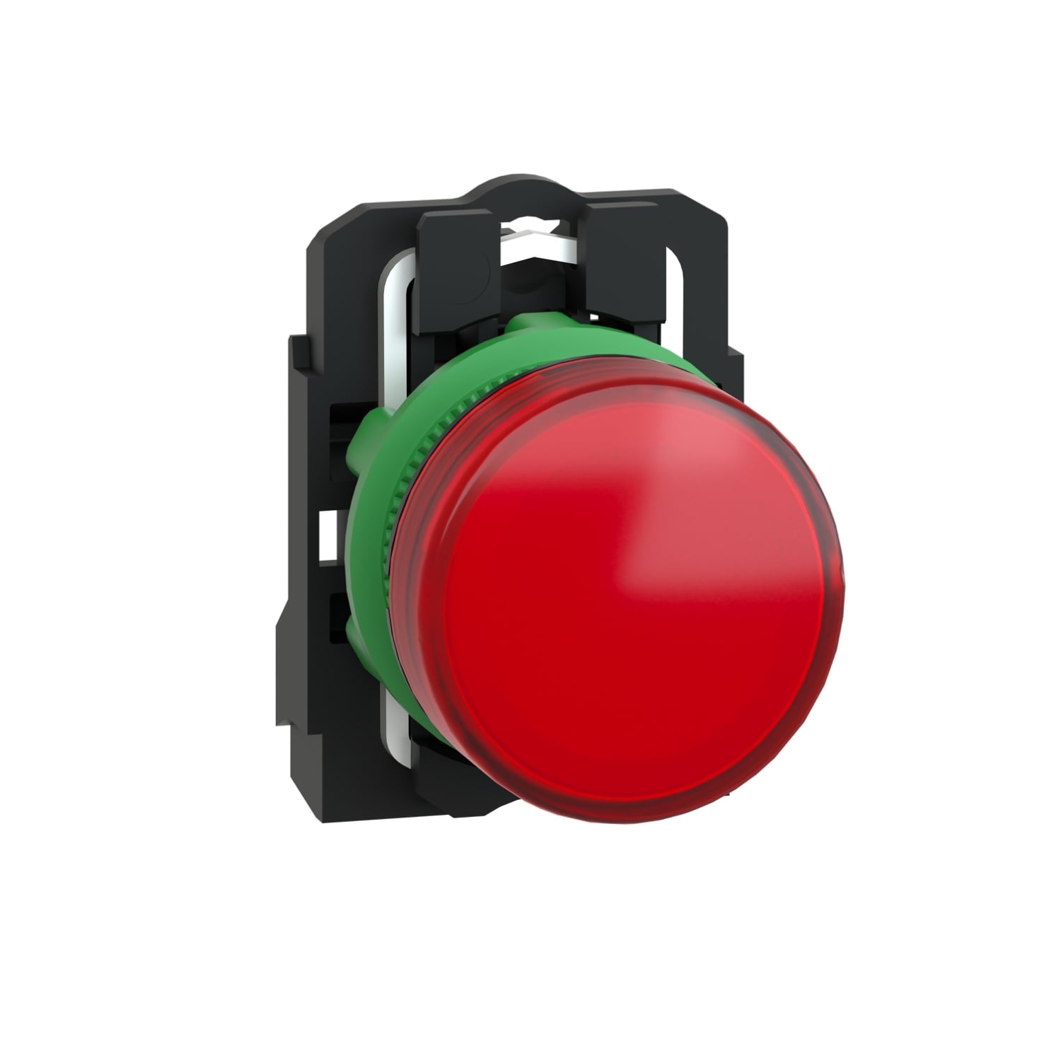 pilot light, Harmony XB5, grey plastic, red, 22mm, universal LED, plain lens, 110?120V AC