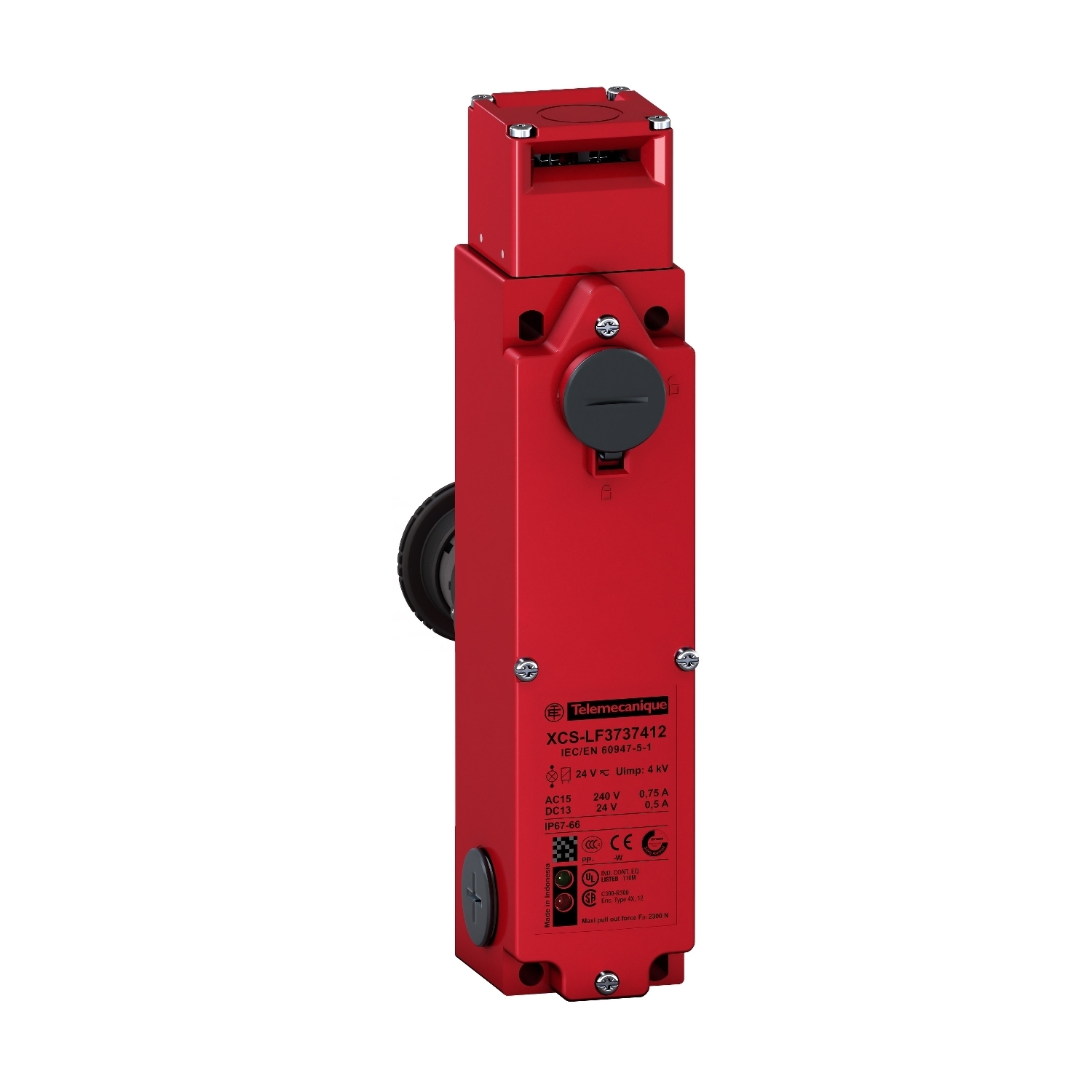 Safety switch, Telemecanique Safety switches XCS, metal XCSLF, 4NC+2 NO, slow break, 3 entries tapped 1/2" NPT 24 V