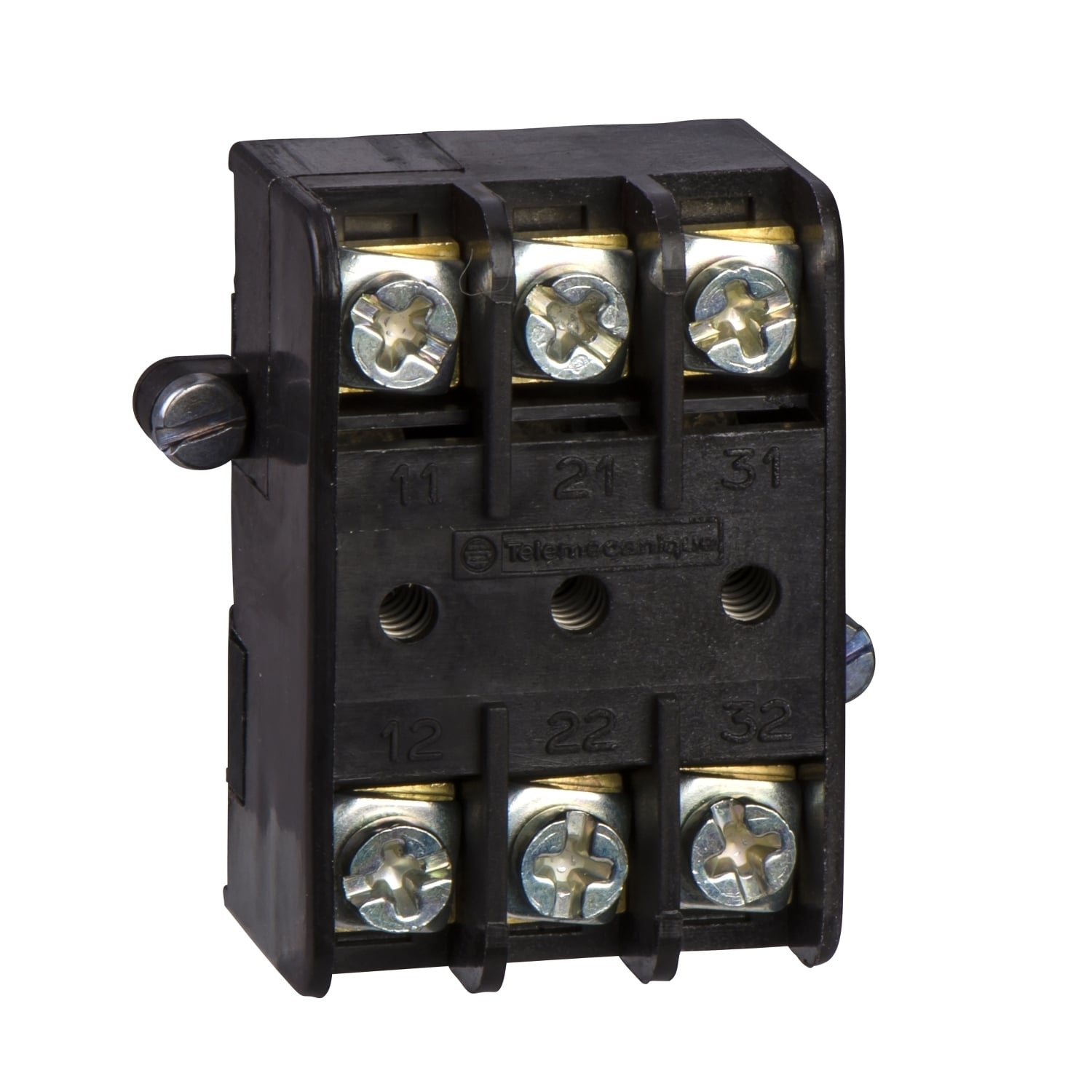 Contact block, Harmony XAC, single contact, spring return, emergency stop push button, 3NO
