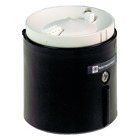 Base unit for modular tower lights, Harmony XVB, plastic, black, 70mm, bottom or side cable entry