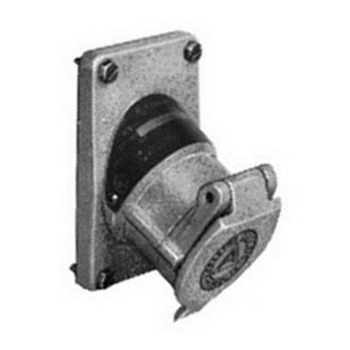 Replacement Receptacle Cover, 125 V, 20 A, 2 W, 3-Pole, Aluminum