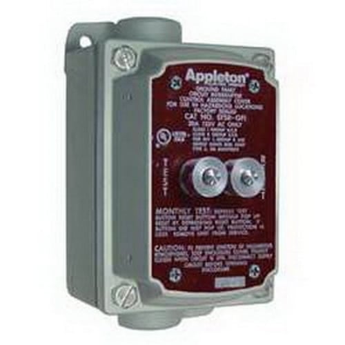 Factory Sealed Fault Circuit Interrupter, 125 VAC, 20 A, Aluminum