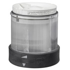 Harmony XVB, Illuminated unit for modular tower lights, plastic, clear, 70, flashing, for bulb or LED, 24 V AC, 24...48 V DC