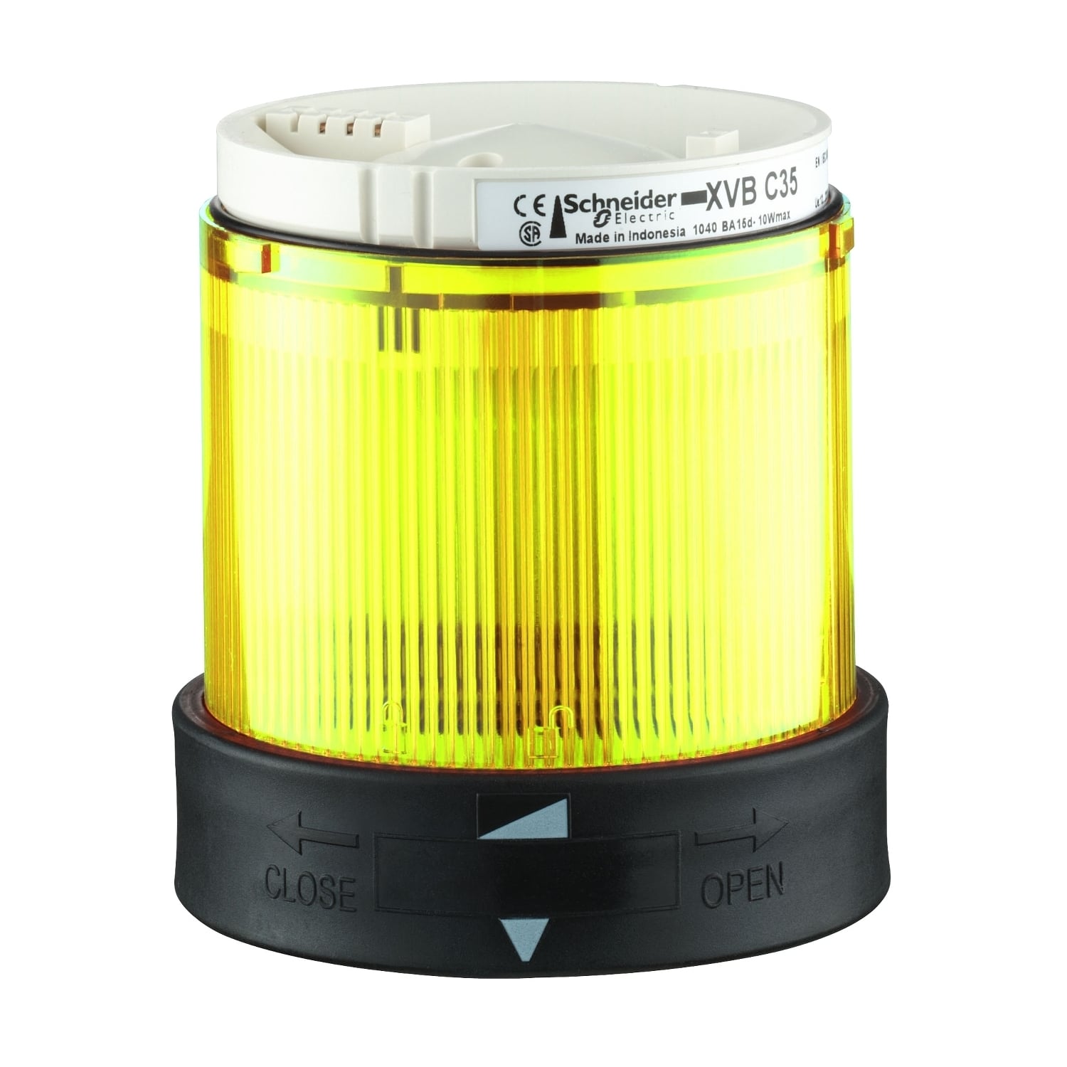 Indicator bank, Harmony XVB, illuminated unit, plastic, yellow, 70mm, flashing, for bulb or LED, 48... 230V AC