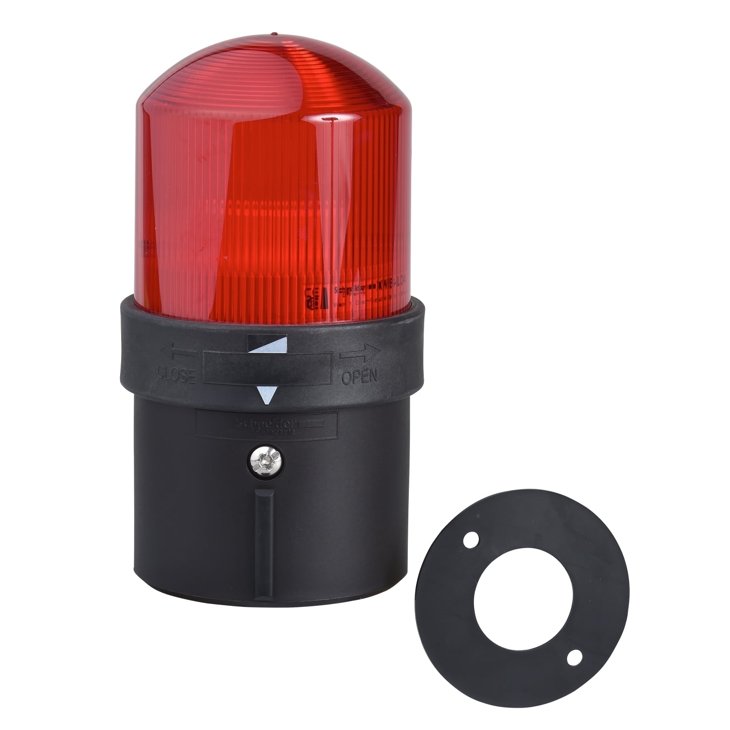 Complete beacon, Harmony XVB Universal, illuminated, plastic, red,  70mm, steady, incandescent with BA15d base, 24V AC