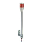 Harmony XVC, Monolithic precabled tower light, plastic, red, 40, tube mounting, steady, IP23, 100...240 V AC