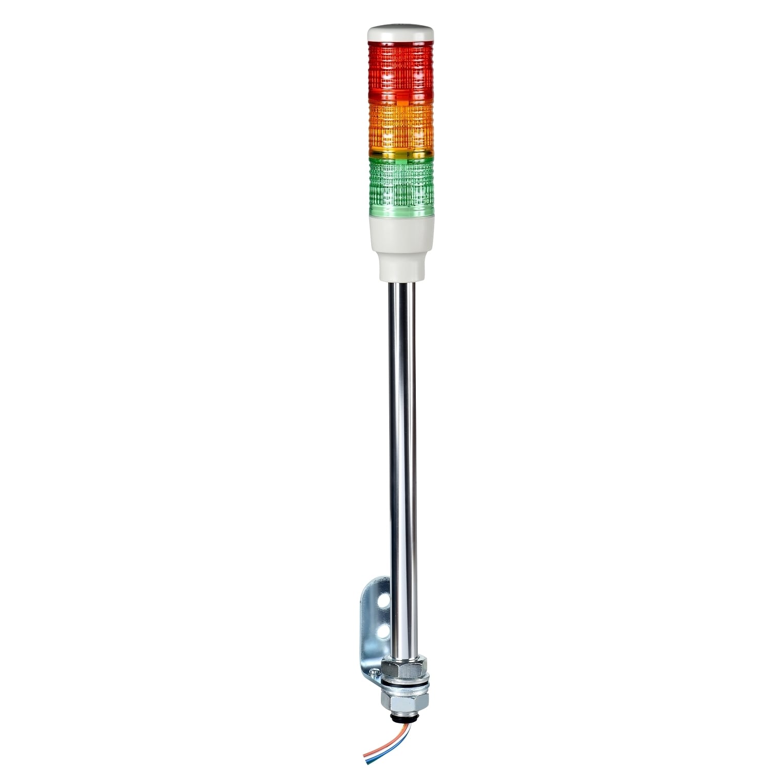 Complete pre wired monolithic tower light, Harmony XVC, plastic, red orange green, 40mm, tube mounting, steady, IP23, 100...240V AC