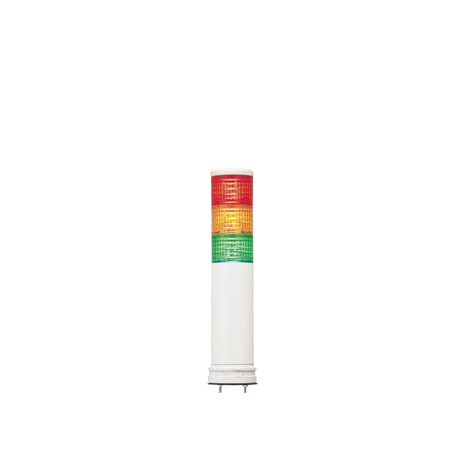 Complete pre wired monolithic tower light, Harmony XVC, plastic, red orange green, 60mm, base mounting, steady or flashing, buzzer,IP54, 100...240V AC