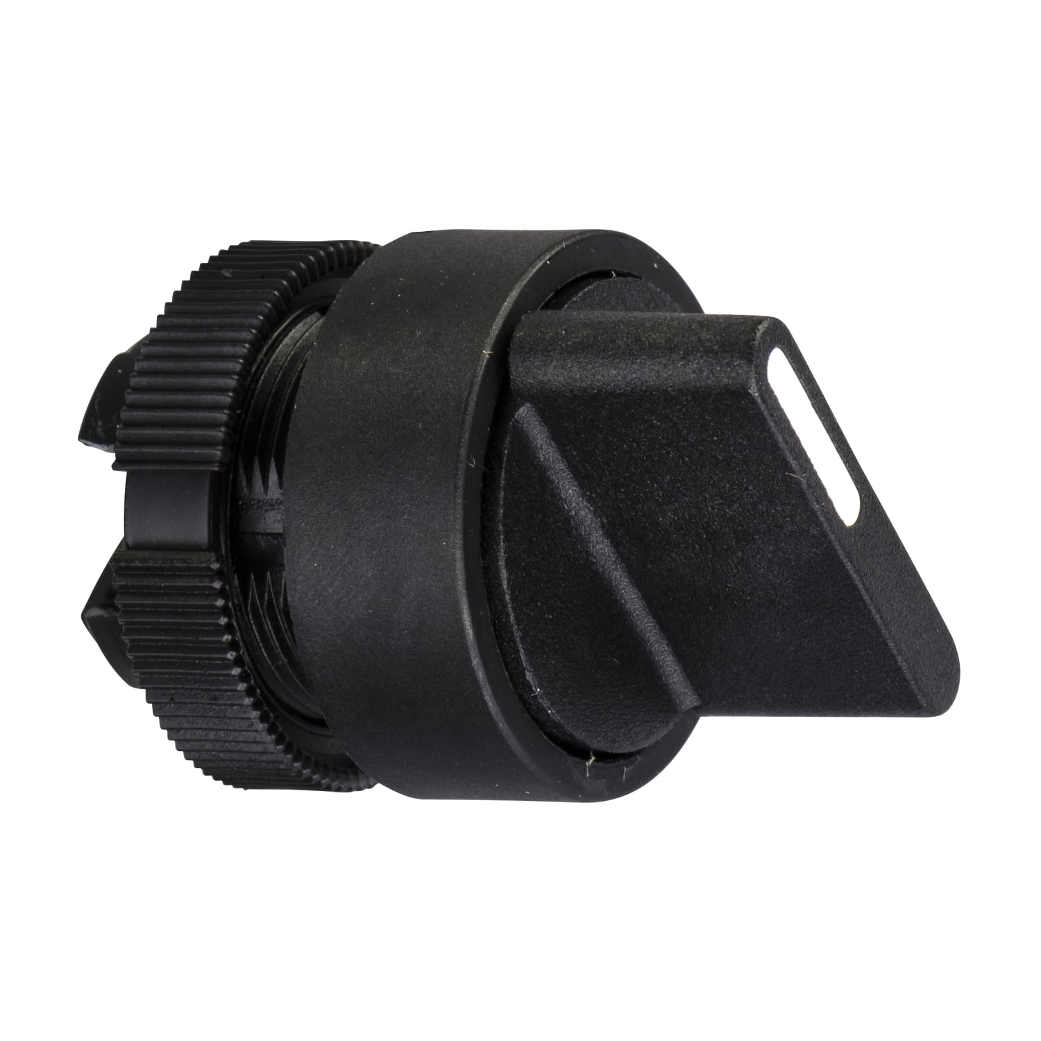 Selector switch, Harmony XAC, plastic, black handle, 22mm, 3 positions, unmarked