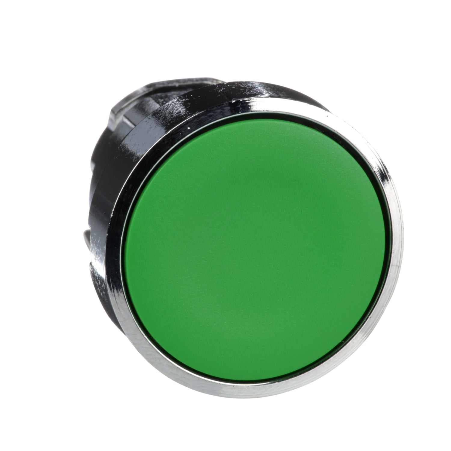 Harmony, 22mm Push Button, flush push button head, spring return, green, unmarked