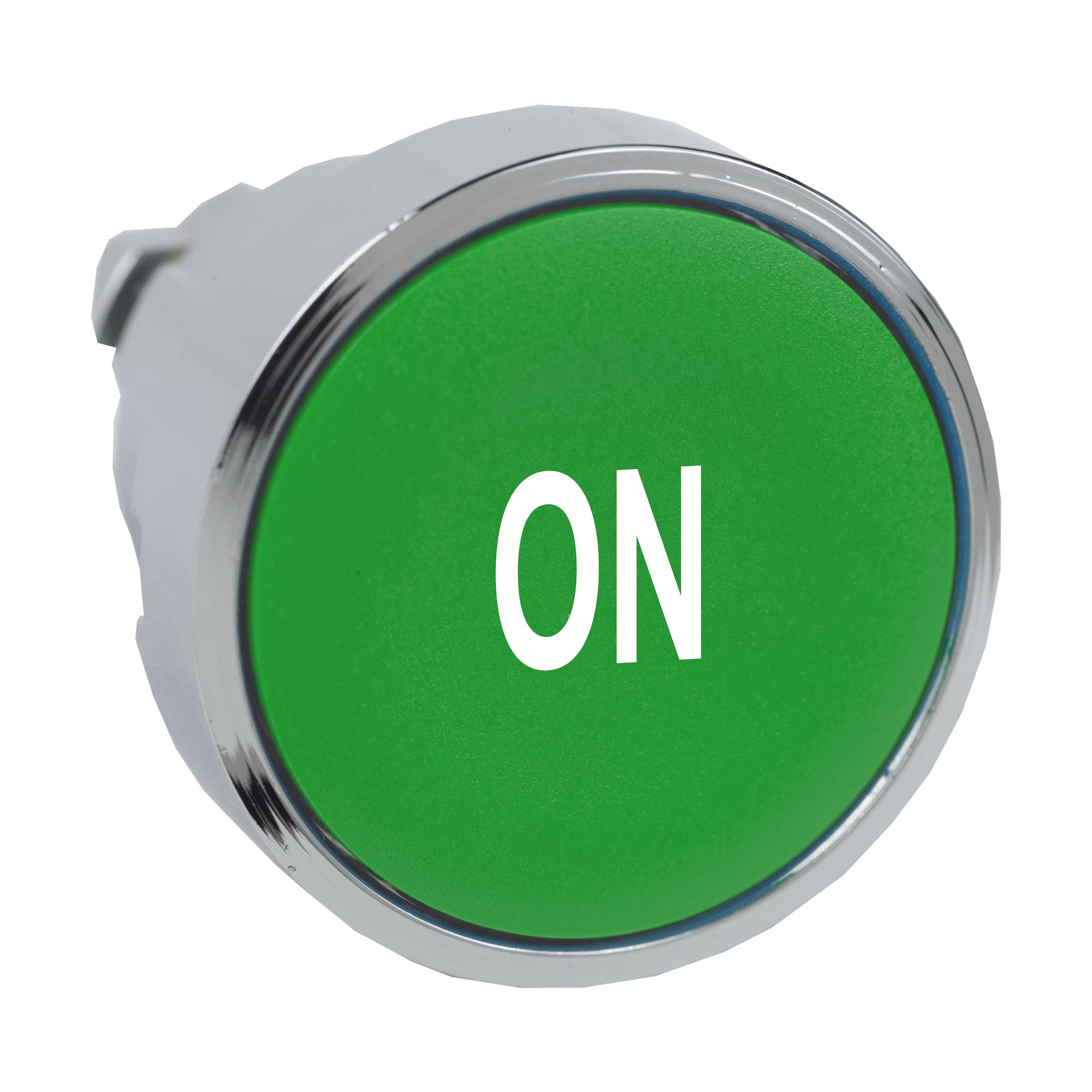 Head for non illuminated push button, Harmony XB4, green flush pushbutton 22 mm spring return "ON"