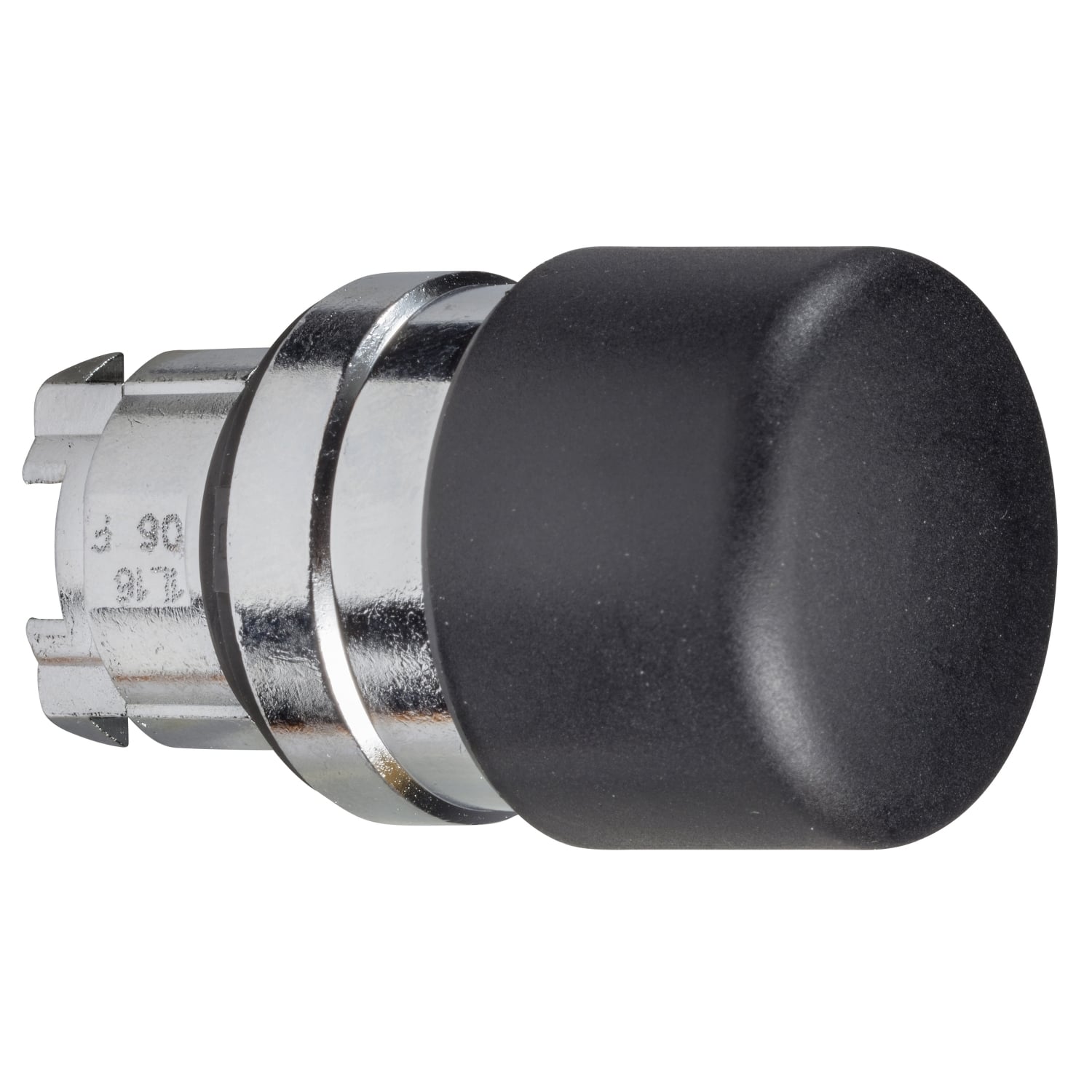 Head for non illuminated pushbutton, Harmony XB4, mushroom 30mm, metal, black, 22mm, spring return