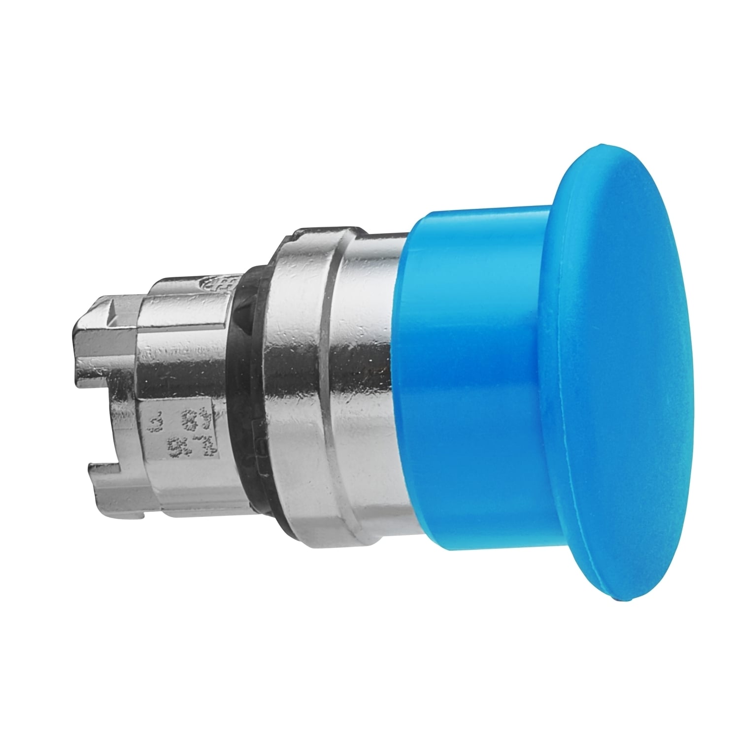Head for non illuminated pushbutton, Harmony XB4, mushroom 40mm, metal, blue, 22mm, spring return