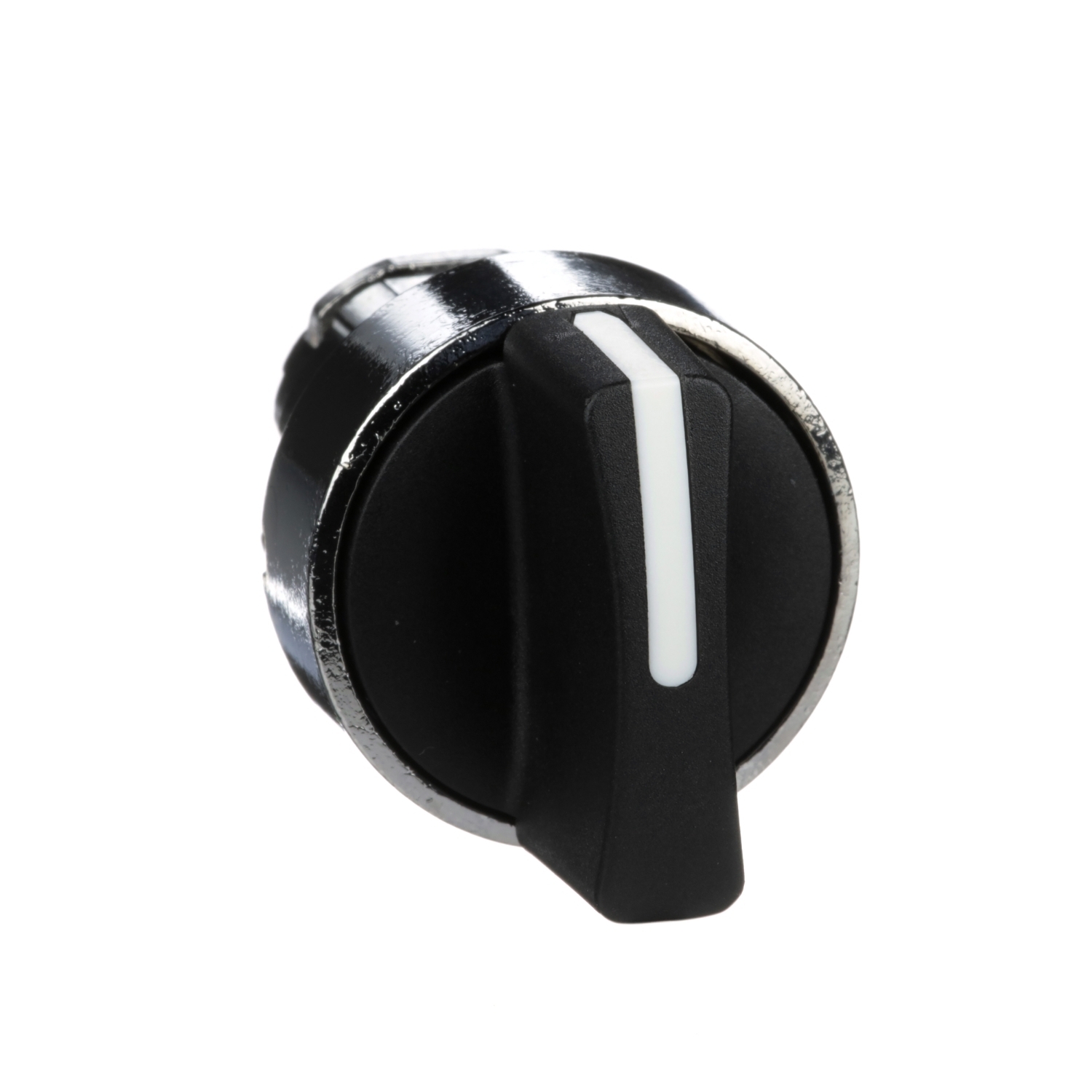 Harmony, 22mm Push Button, selector switch operating head, 3 position, spring return, black, unmarked