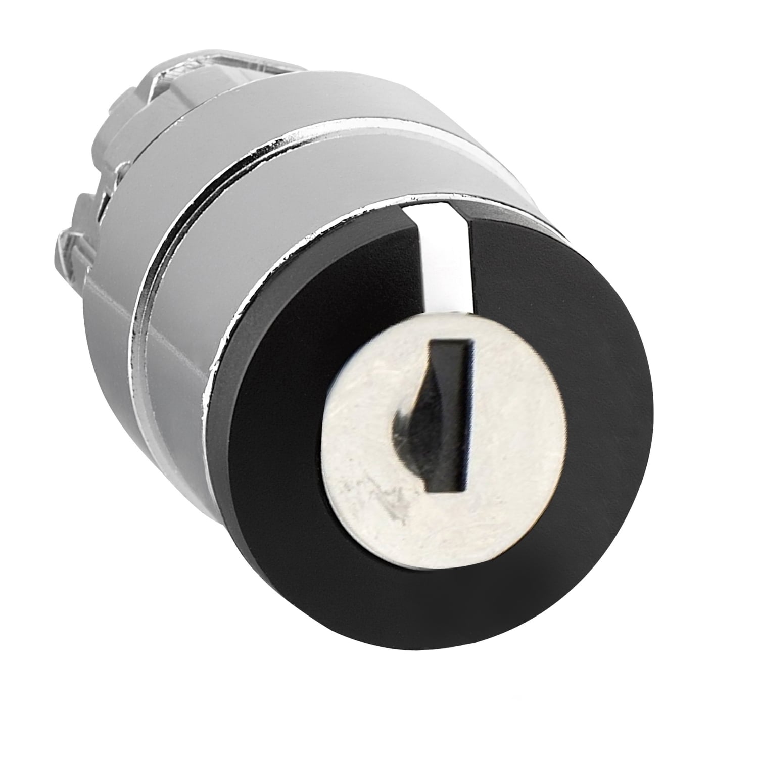 Head for key switch selector, Harmony XB4, metal, black, 22mm, key 455, 3 positions, stay put