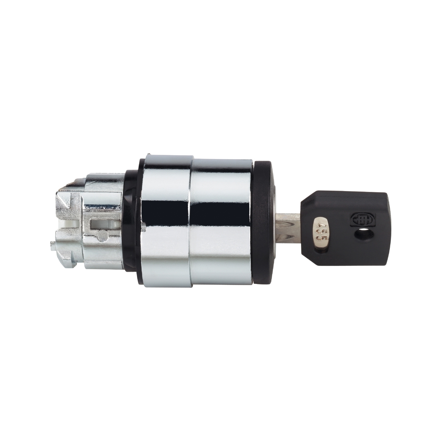 Head for key selector switch, Harmony XB4, metal, black, 22mm, key 455,3 positions, stay put