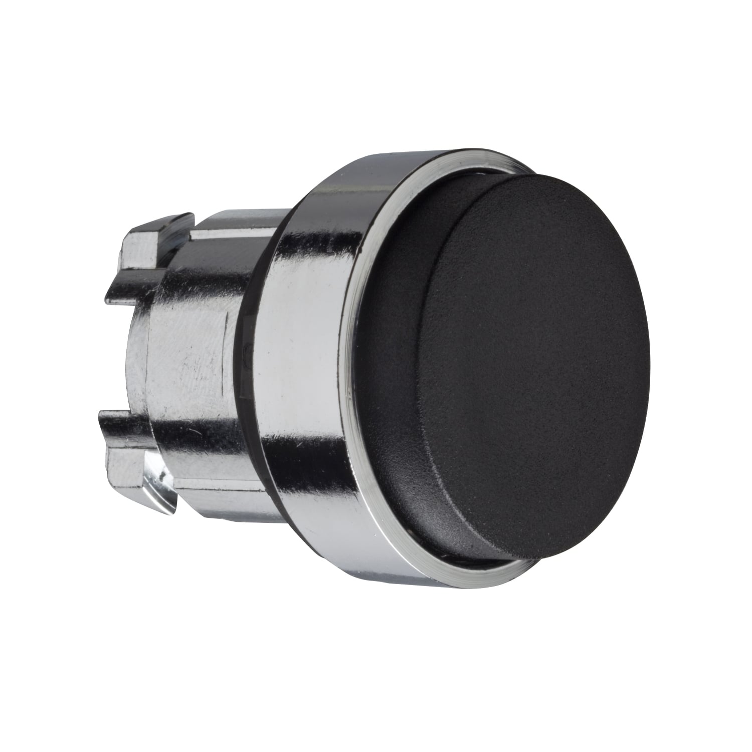 Head for non illuminated push button, Harmony XB4, black projecting pushbutton 22mm push unmarked