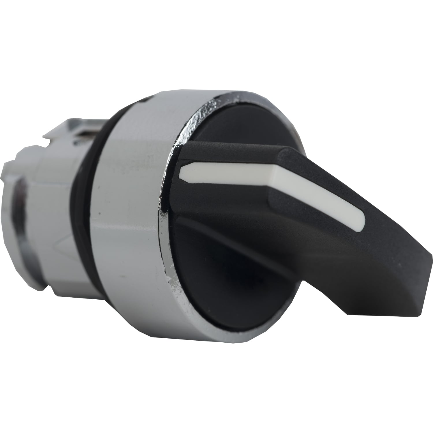 Head for selector switch, Harmony XB4, metal, black, 22mm, long handle, 2 positions, stay put