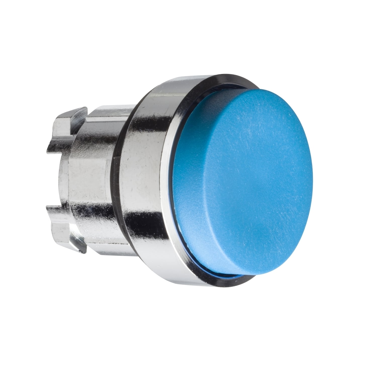 Head for non illuminated push button, Harmony XB4, blue projecting pushbutton 22 mm spring return unmarked