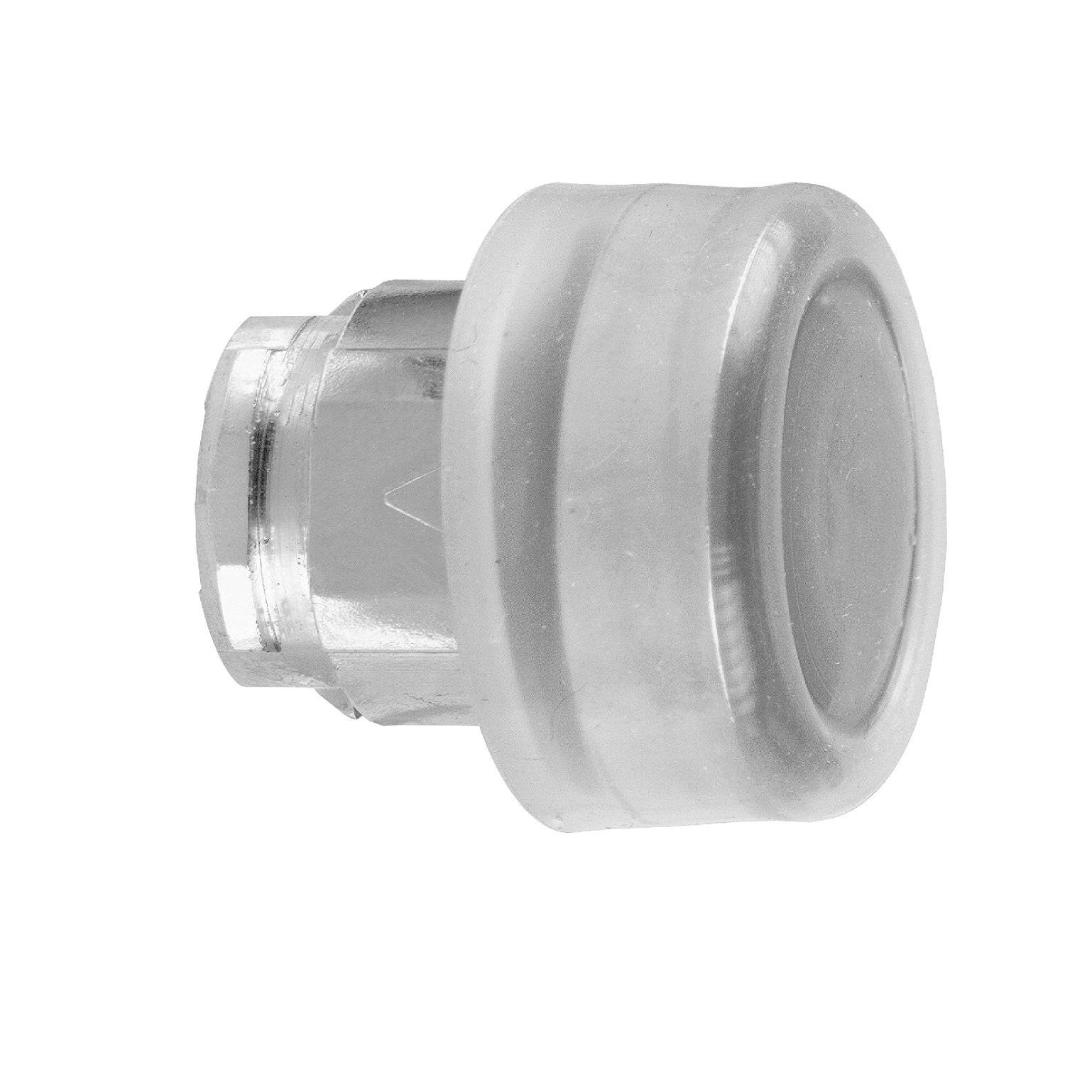 Head for non illuminated push button, Harmony XB4, metal, projecting, black, 22mm, spring return, booted, unmarked
