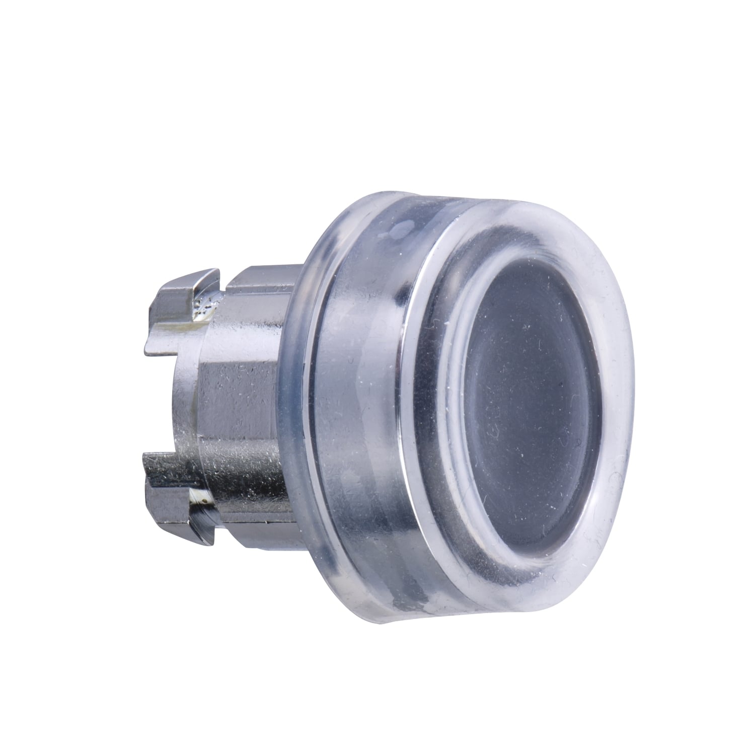 Head for non illuminated push button, Harmony XB4, metal, flush, black, 22mm, spring return, booted, unmarked