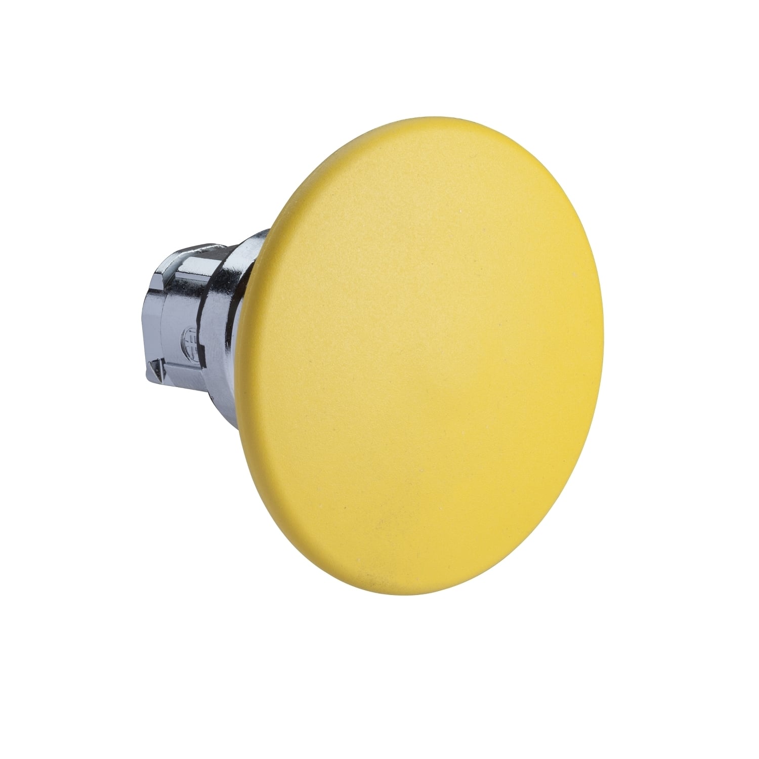 Head for non illuminated pushbutton, Harmony XB4, mushroom 60mm, metal, yellow, 22mm, spring return
