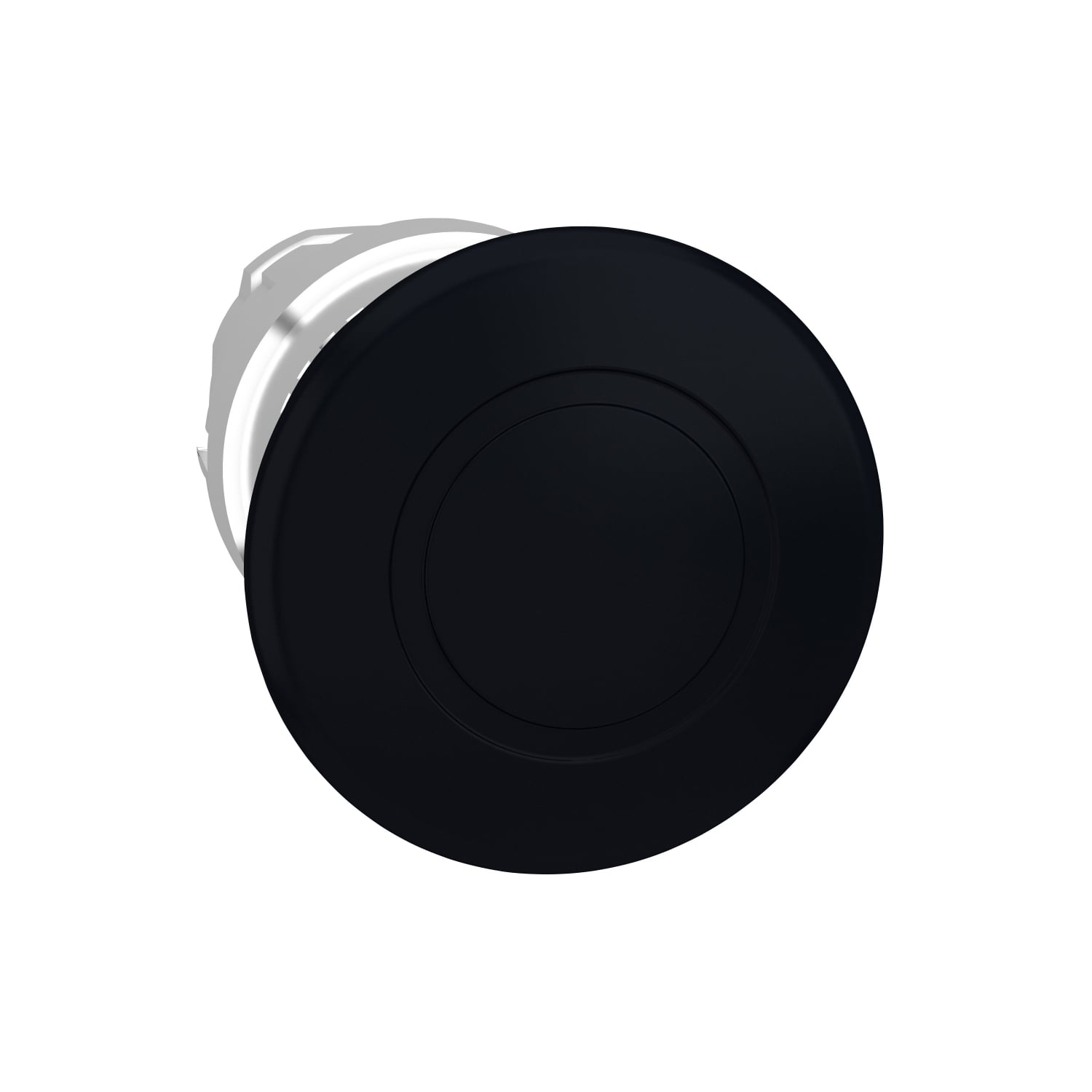 Mushroom push button head 40mm, Harmony XB4, metal, black, 22mm, latching push pull