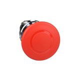 Harmony, 22mm Push Button, emergency stop head, trigger and latching push pull, red, 40 mm mushroom, unmarked