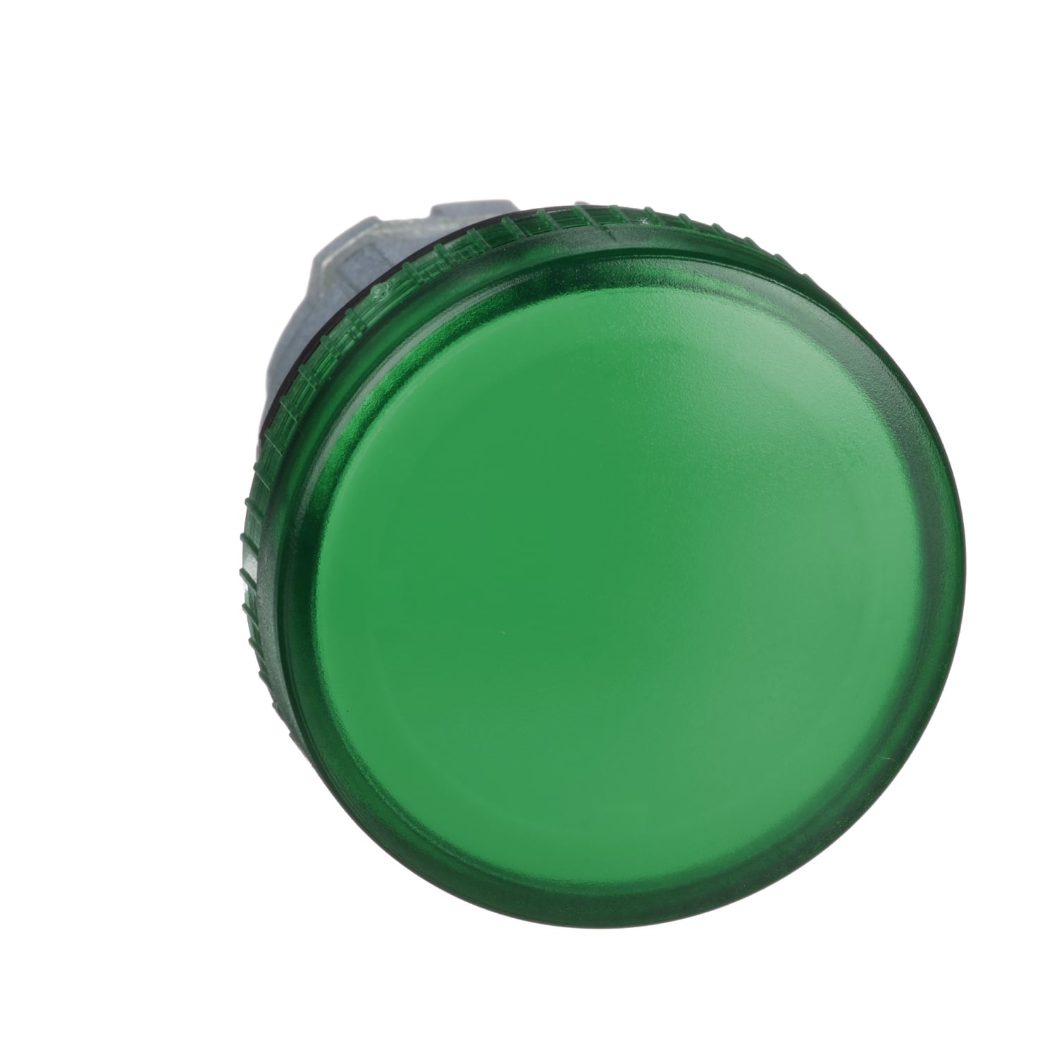 Harmony, 22mm Push Button, pilot light head, green, with plain lens, for BA9s bulb