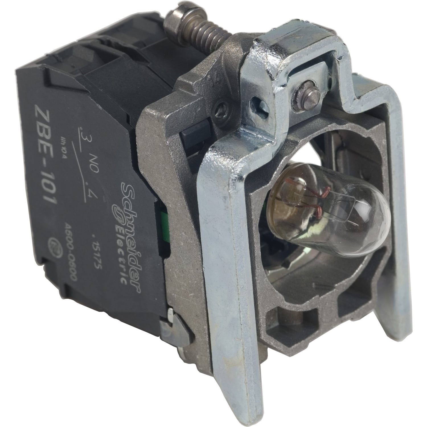 Light block, Harmony XB4, for head 22mm, BA9s bulb, integral LED, 24V, 1NO